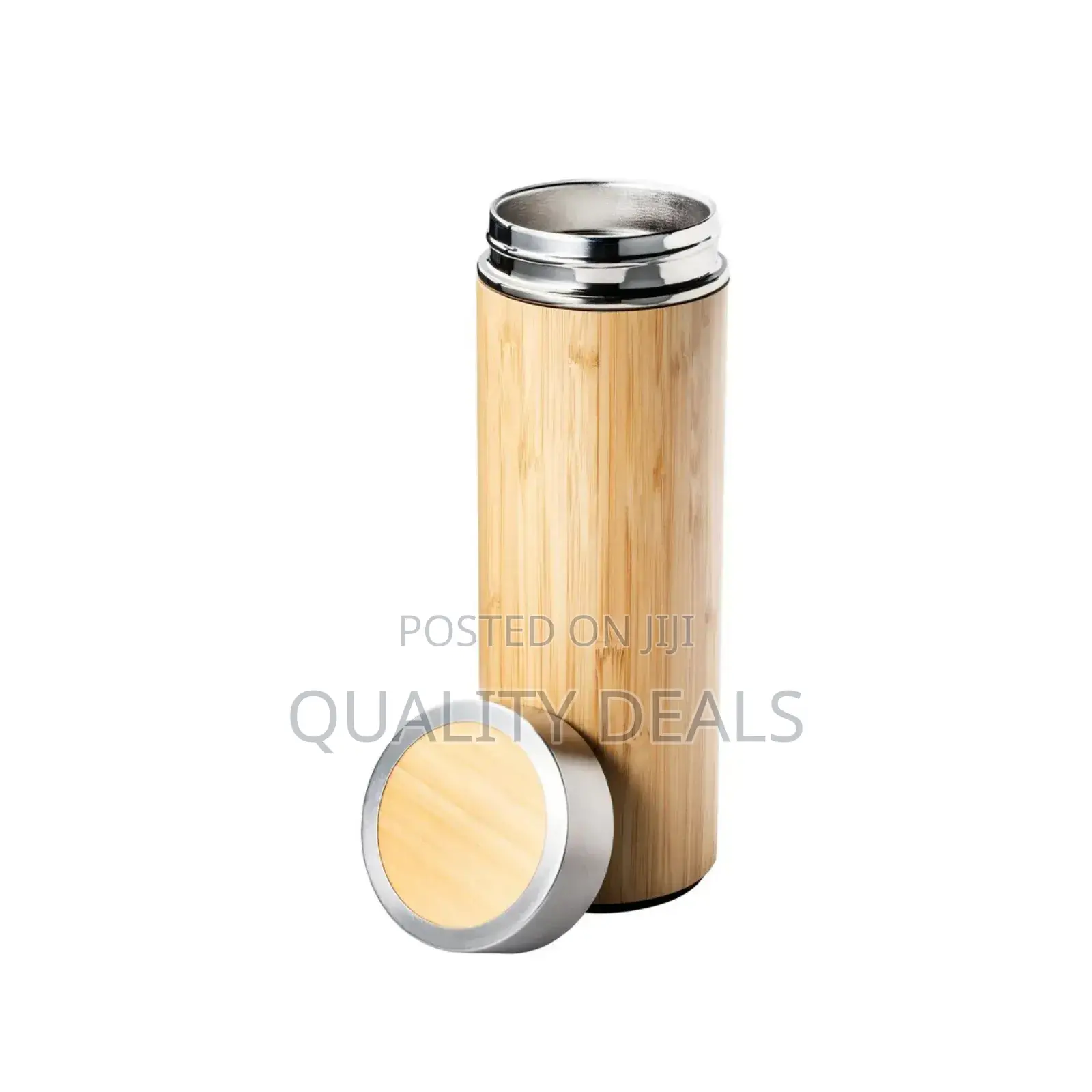 Bamboo Double Wall Insulated Travel Flask