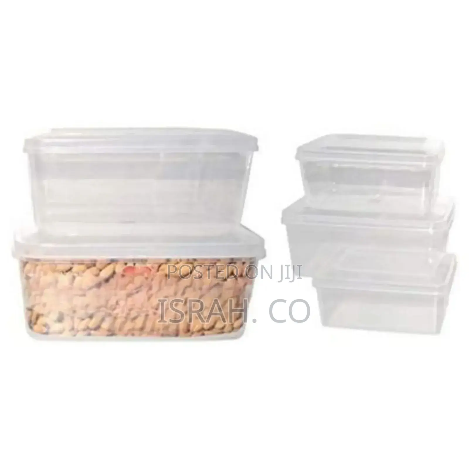 5 Pc Airtight Food Storage Containers Tins With Lids,