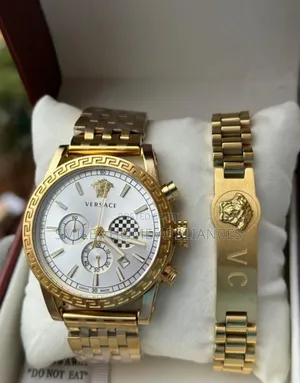 Versace Men's Classic Analog Watch a White Face