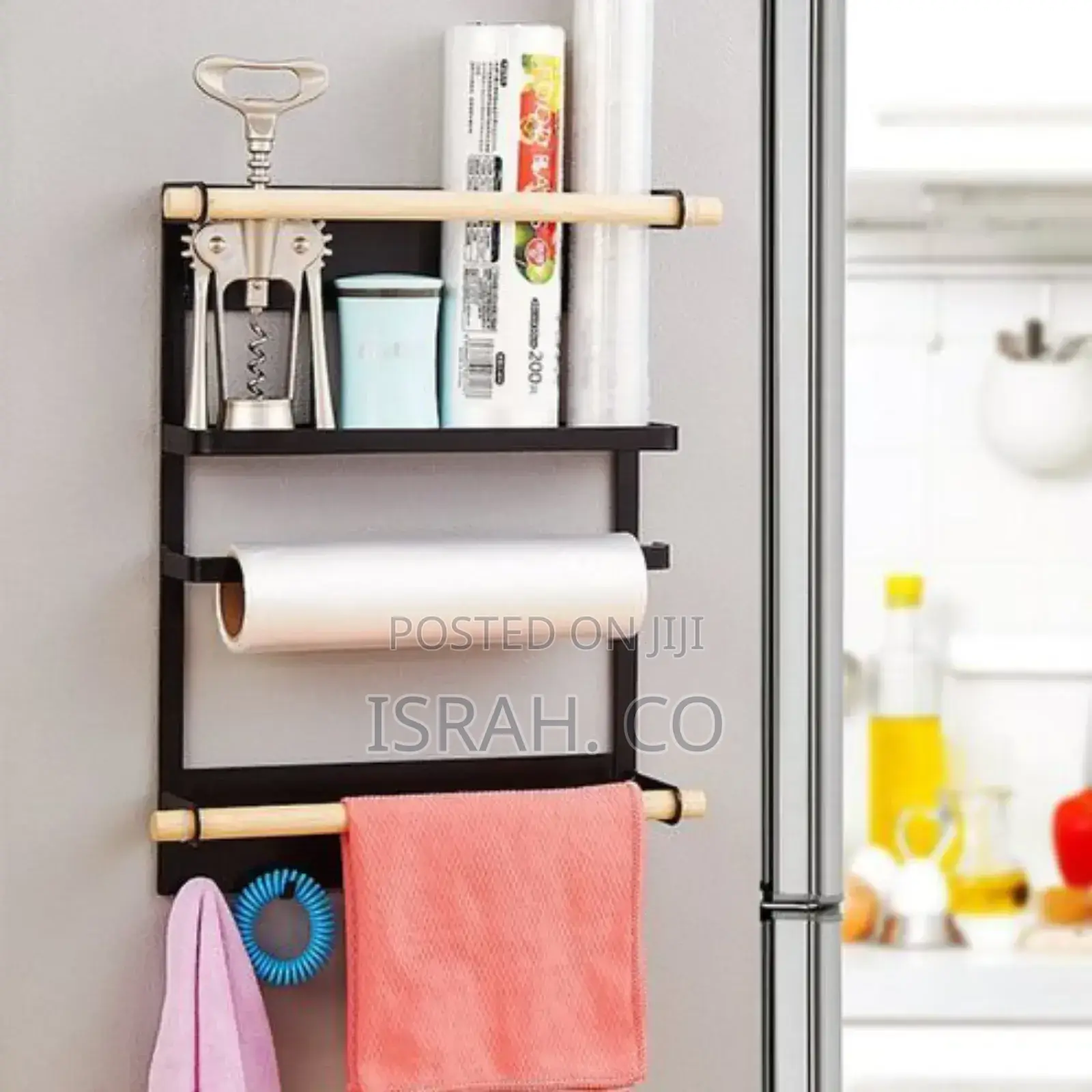 Magnetic Fridge Side Shelf Storage Organizer, Spice Rack
