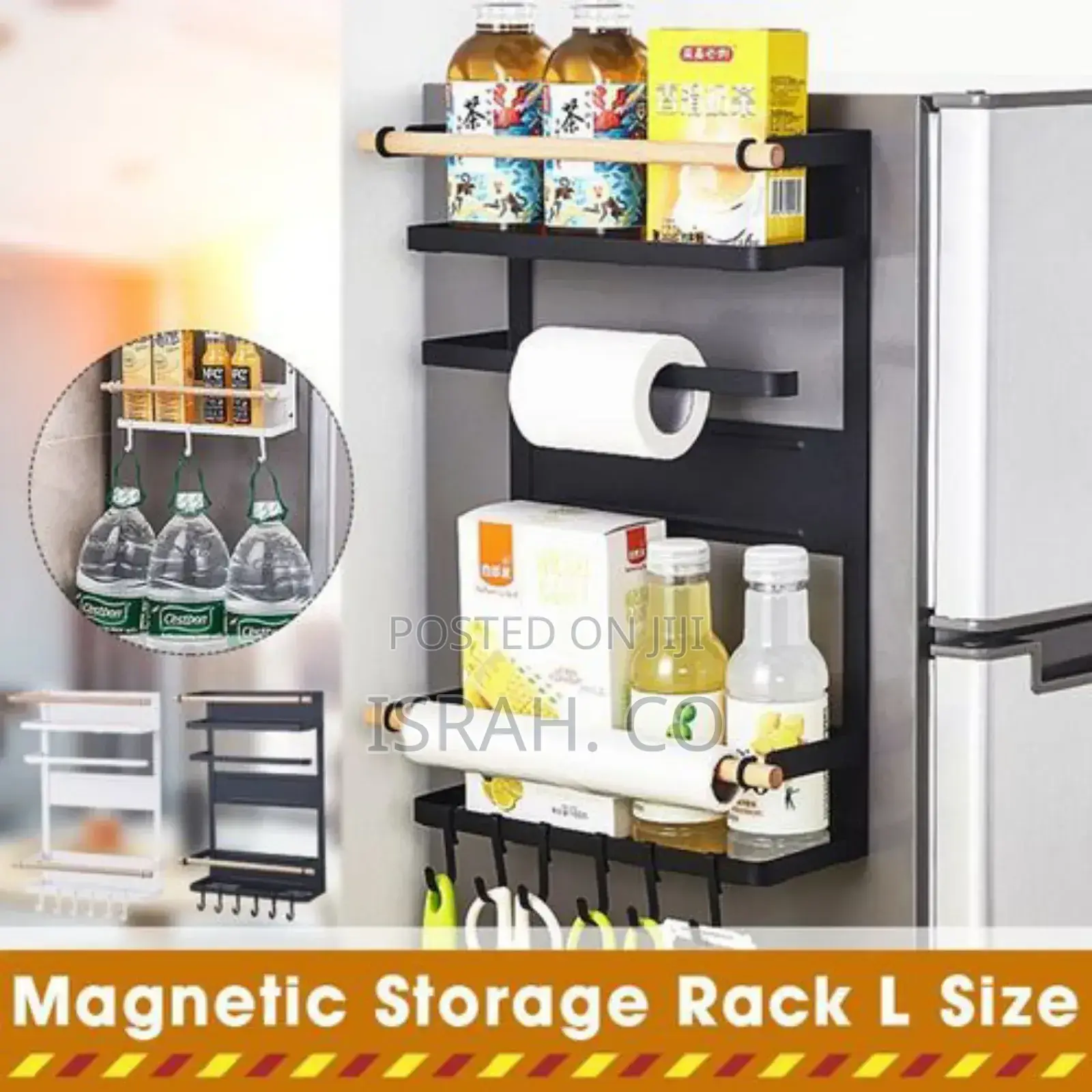 Magnetic Fridge Side Shelf Storage Organizer, Spice Rack