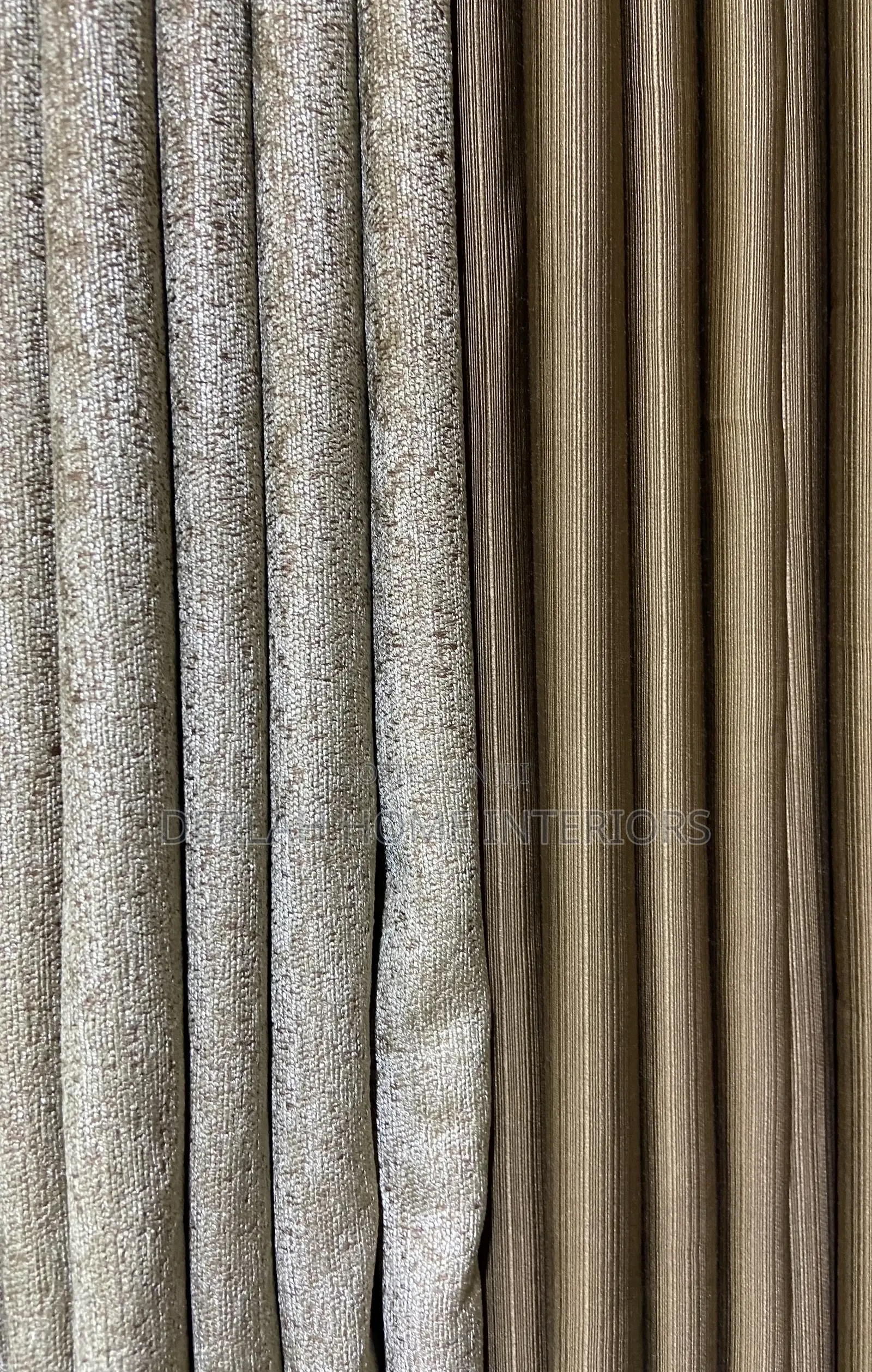 Heavy Velvet Curtain Fabric in Beigh Colour Per Meter