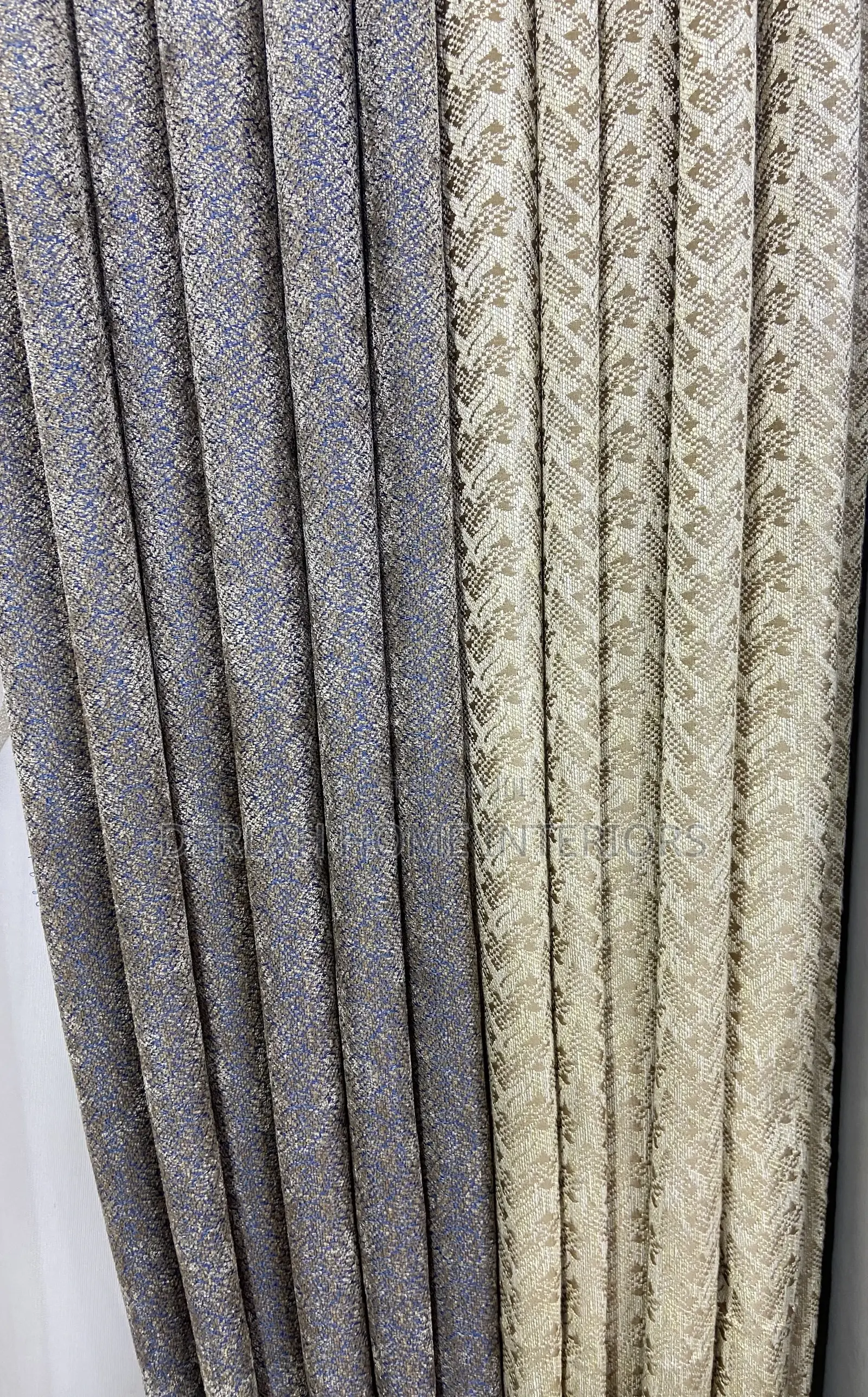 Vintage Curtain In Cream And Grey