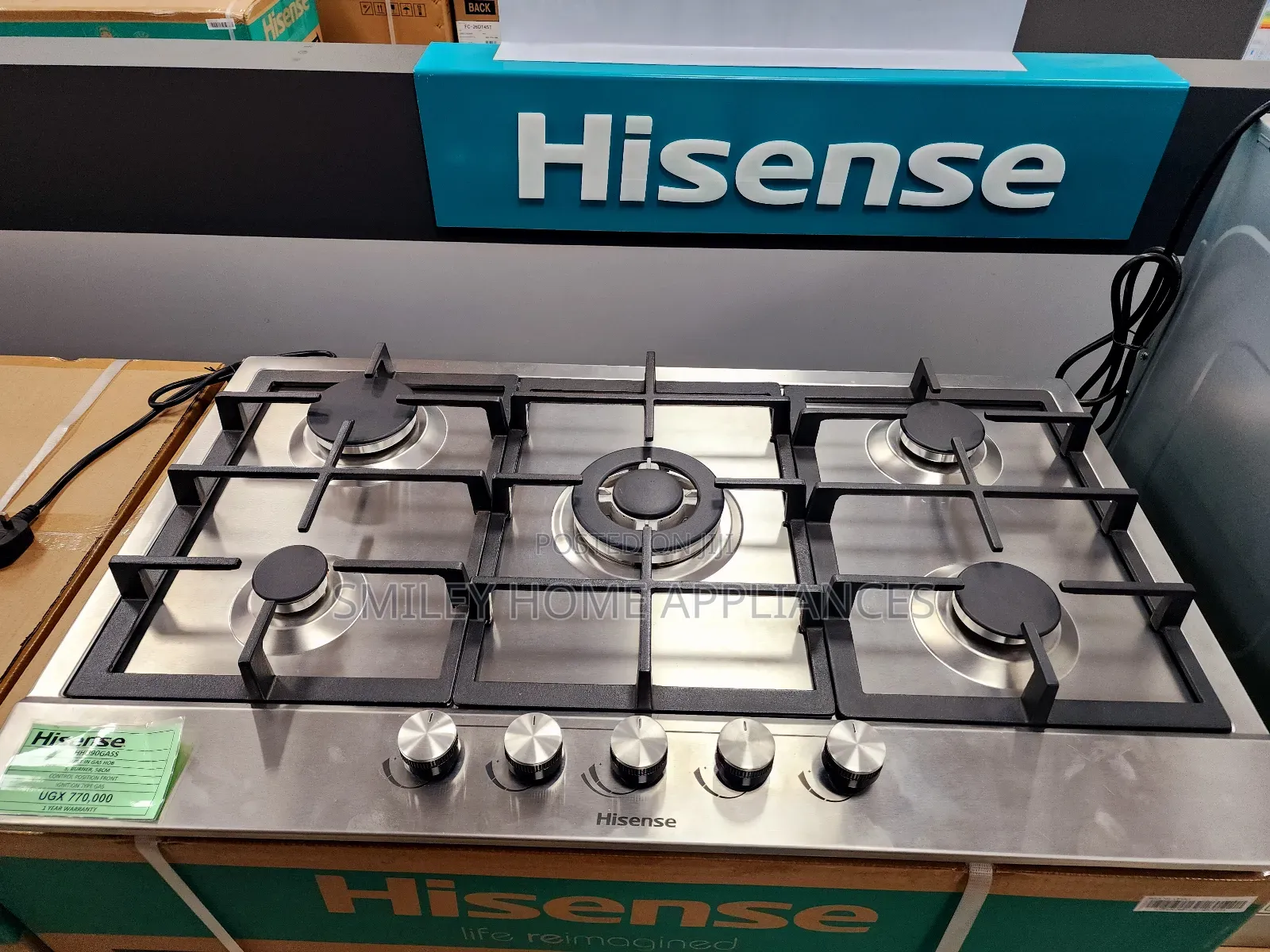 Hisense 5 Burner Built-in Gas Hob 90cm by 60cm