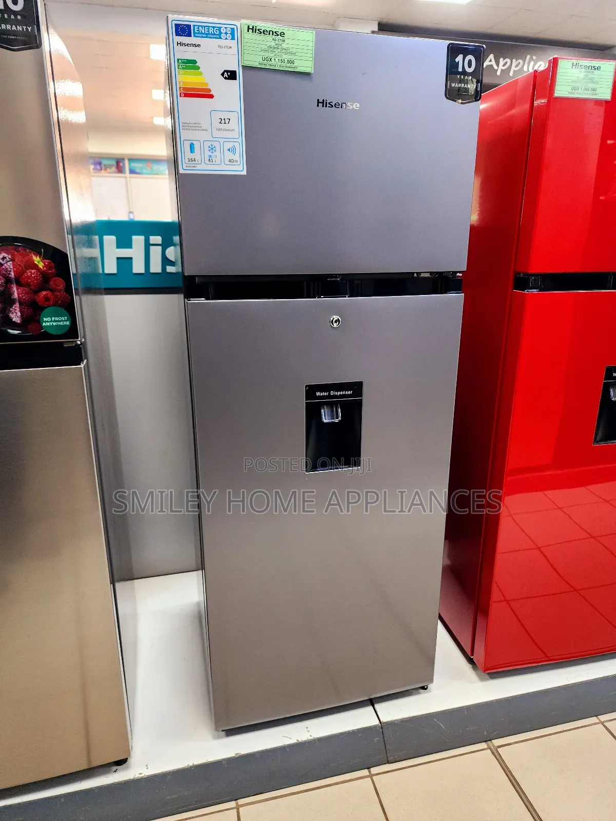 Brand New Hisense 270ltrs Double Door Fridge Silver