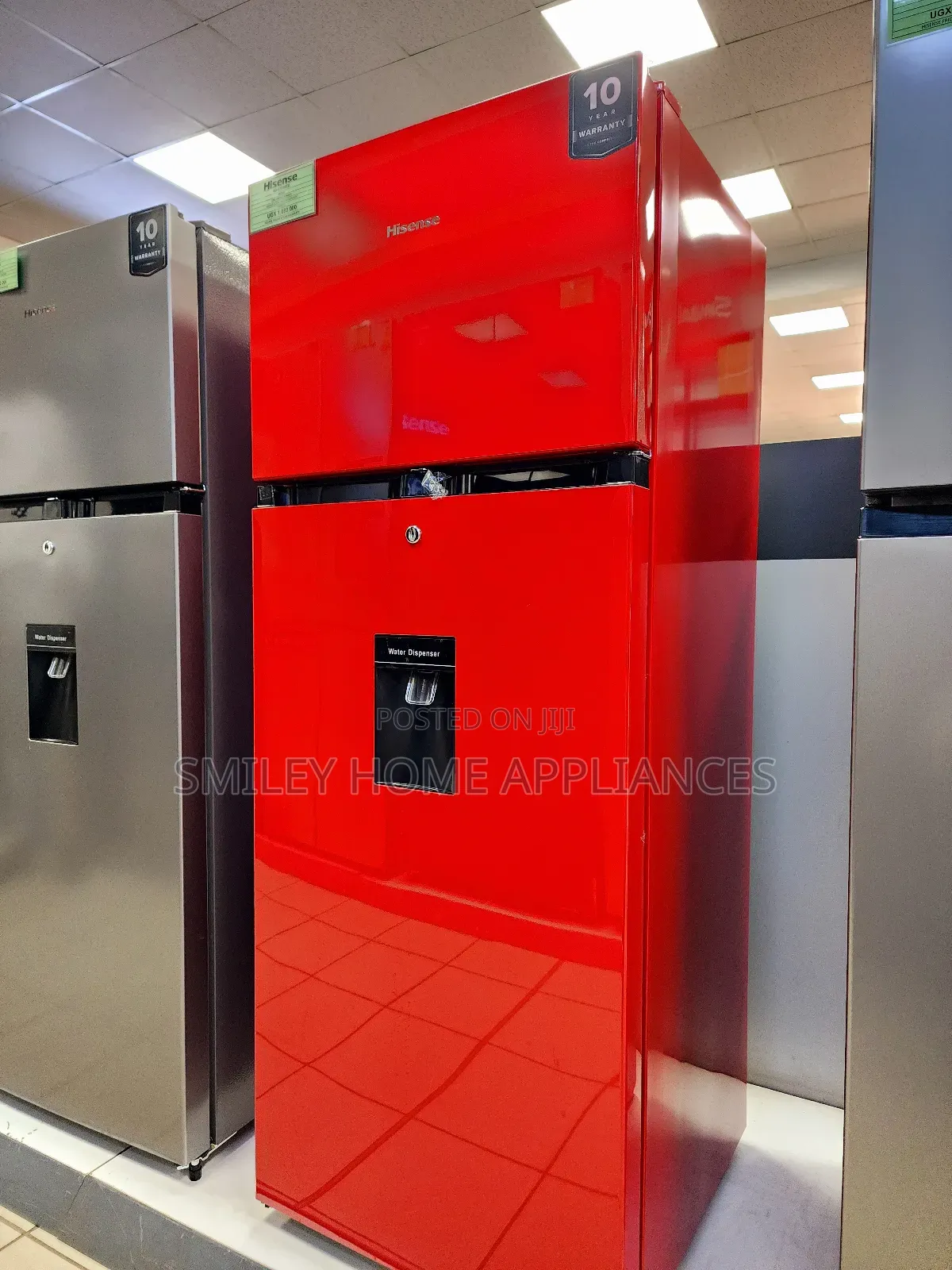 Brand 270ltrs Hisense Double Door Refrigerator Red Color