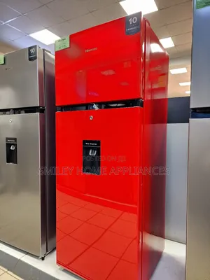 Brand 270ltrs Hisense Double Door Refrigerator Red Color