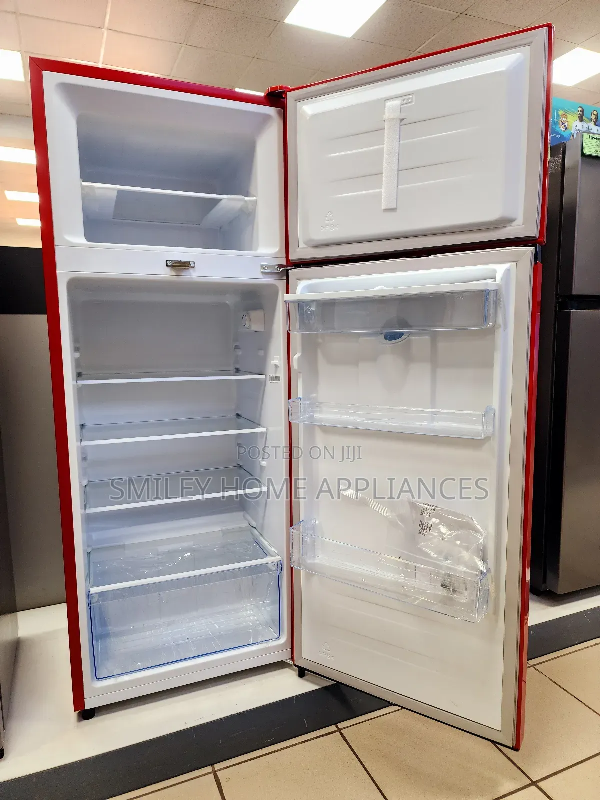 Hisense Defrost 270ltrs Double Door Fridge Red Color