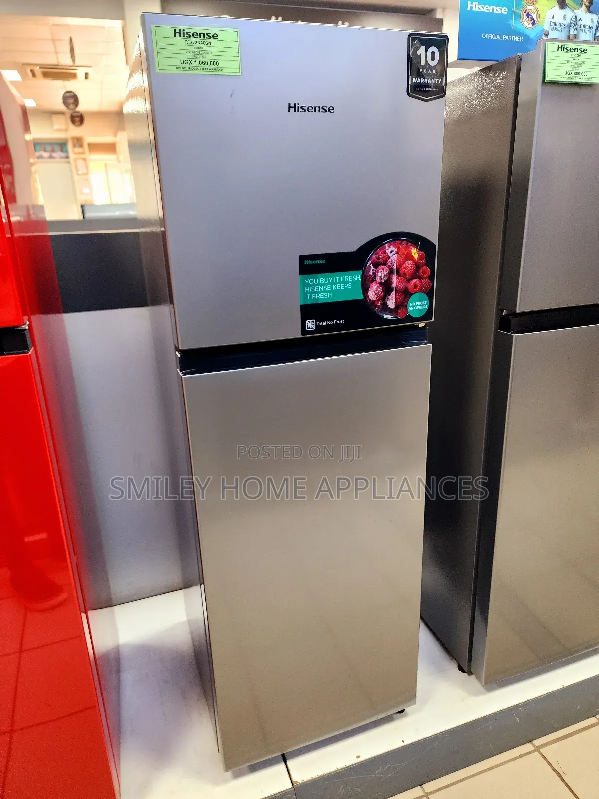 Hisense 222ltrs Frost Free Double Door Refrigerator Silver