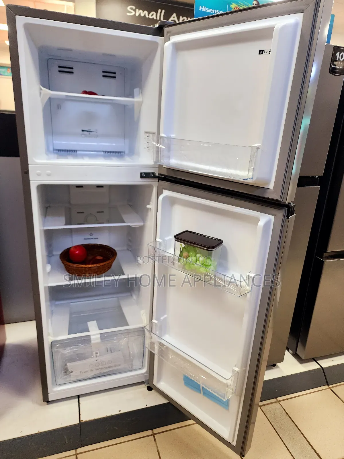 Hisense 222ltrs Frost Free Double Door Refrigerator Silver