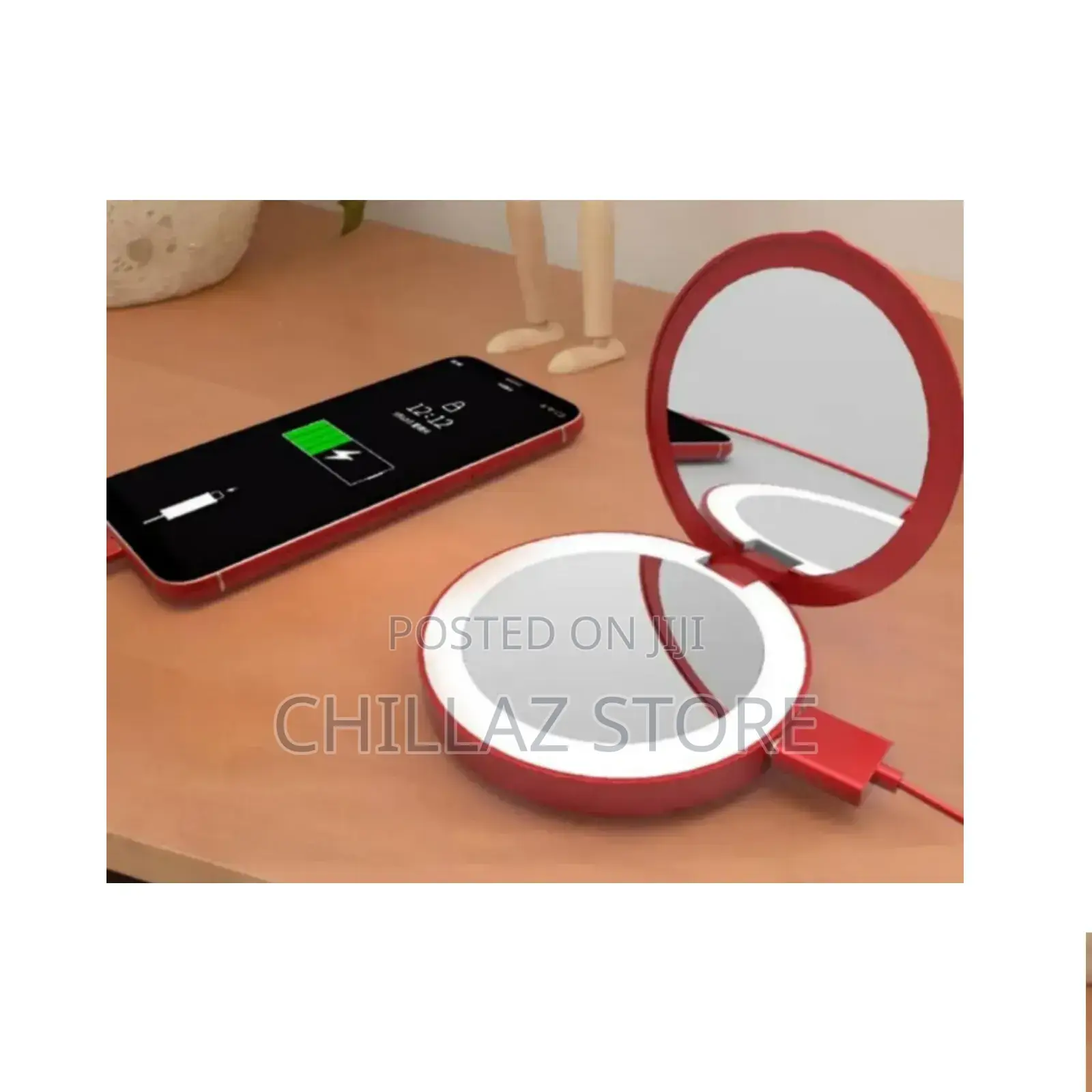 Portable Mini Led Folding Mirror Power Bank.
