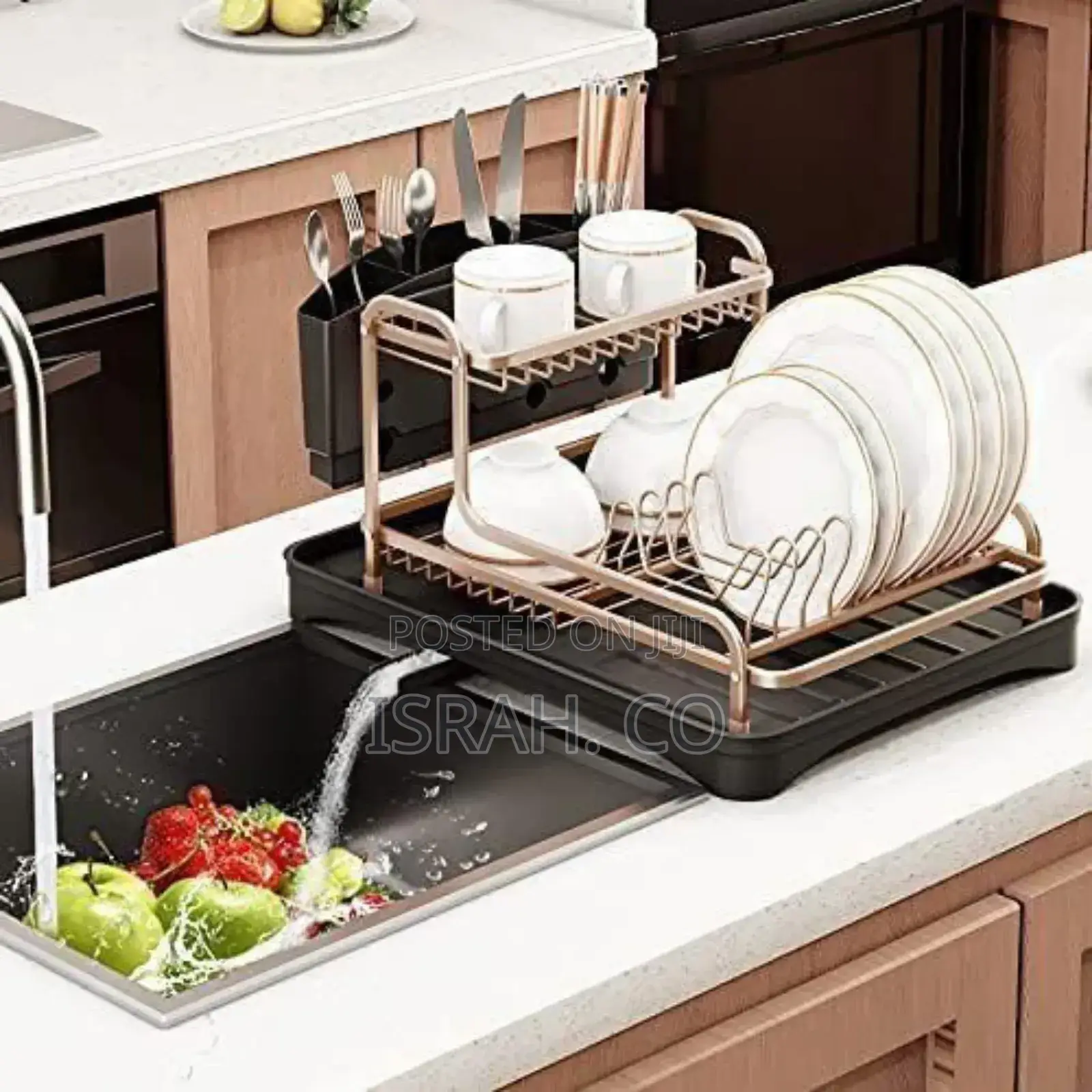 Dish Rack Aluminum Black