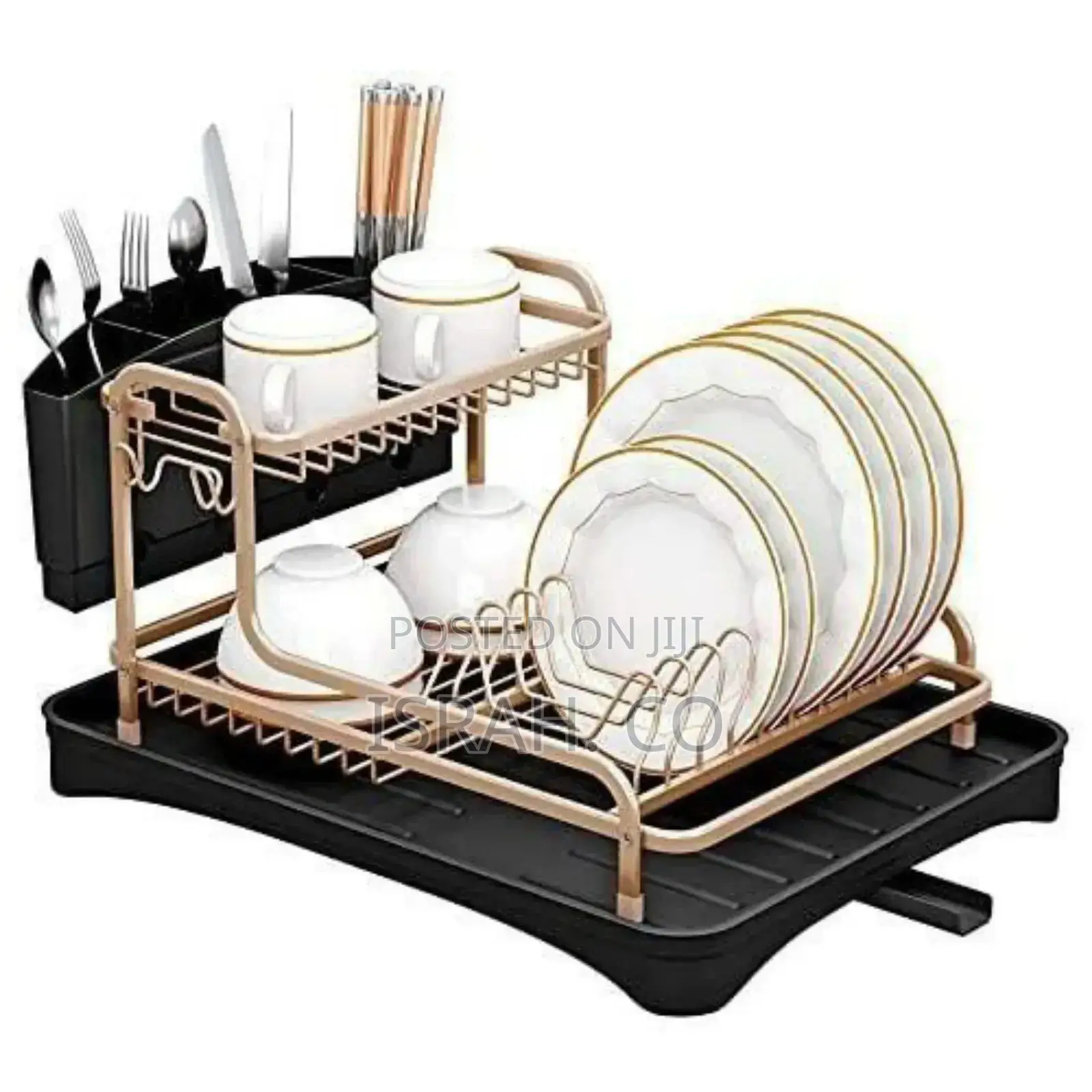 Dish Rack Aluminum Black