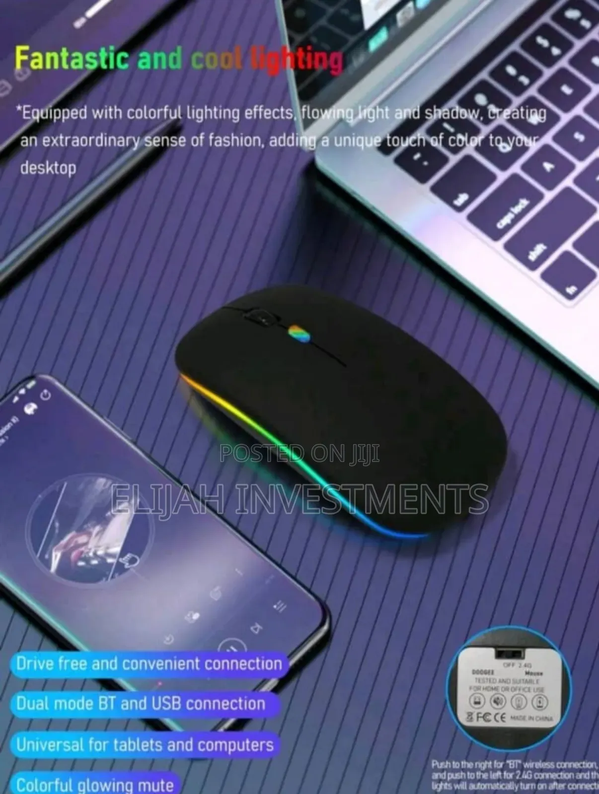 Genuine LED Rechargeable Wireless Silent Mouse