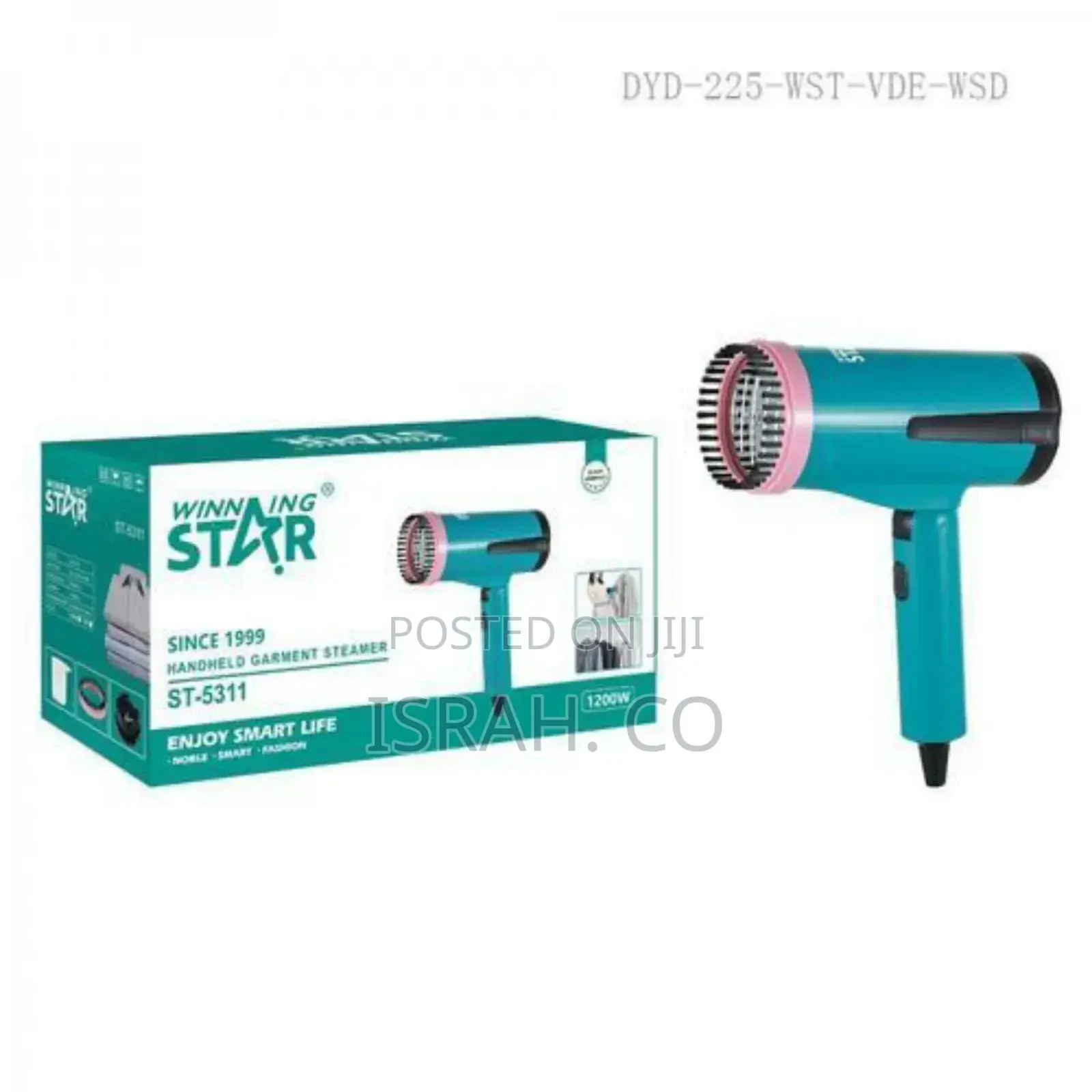 Winning Star Portable Automatic Ironing Steam Brush,Blue.