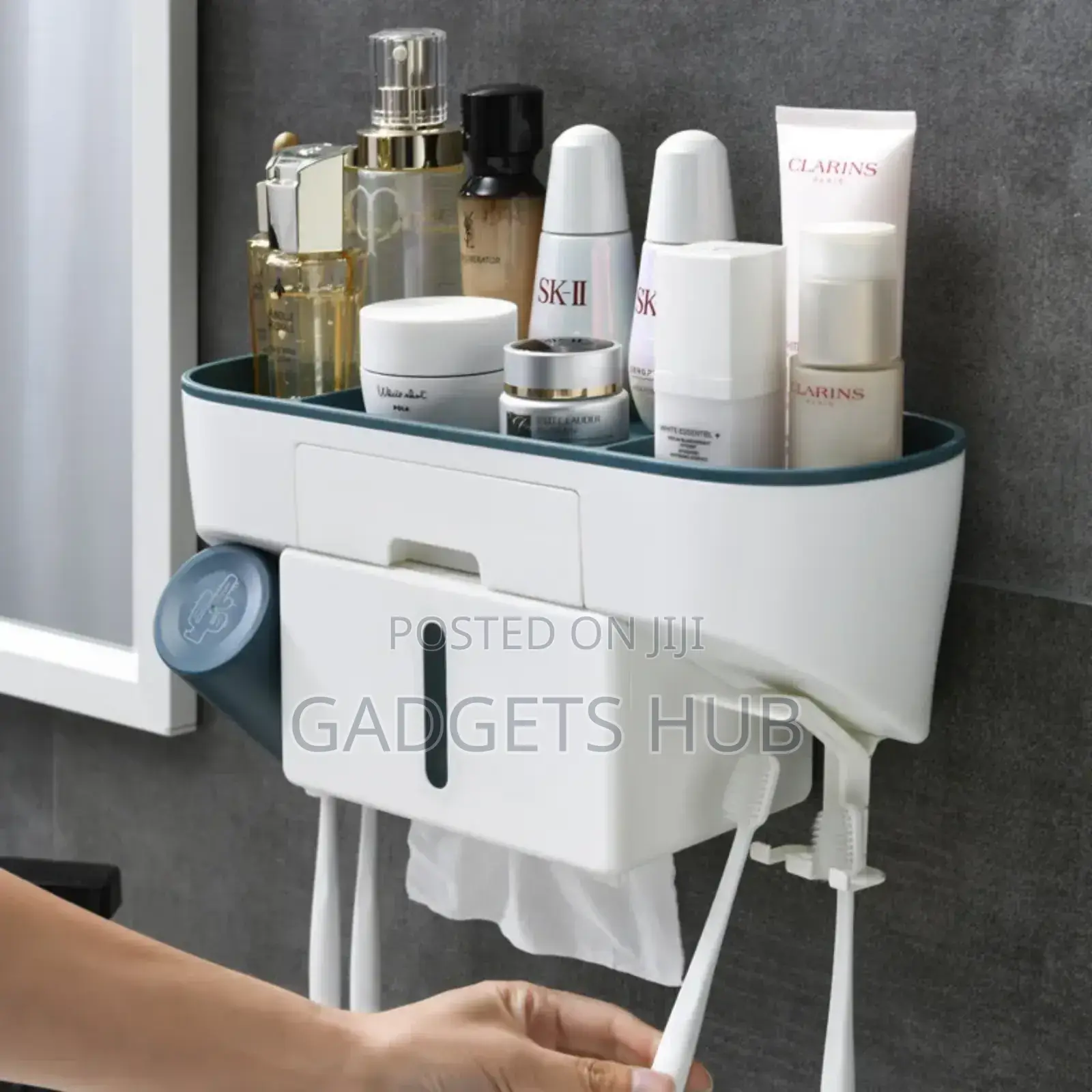 Plastic Portable Wall-Mounted Toothbrush Holder