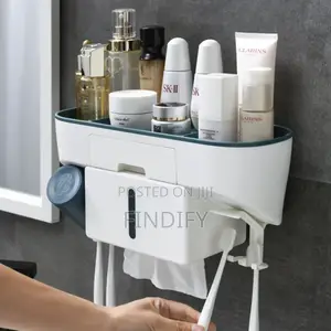 Plastic Portable Wall-Mounted Toothbrush Holder
