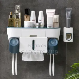 Plastic Portable Wall-Mounted Toothbrush Holder