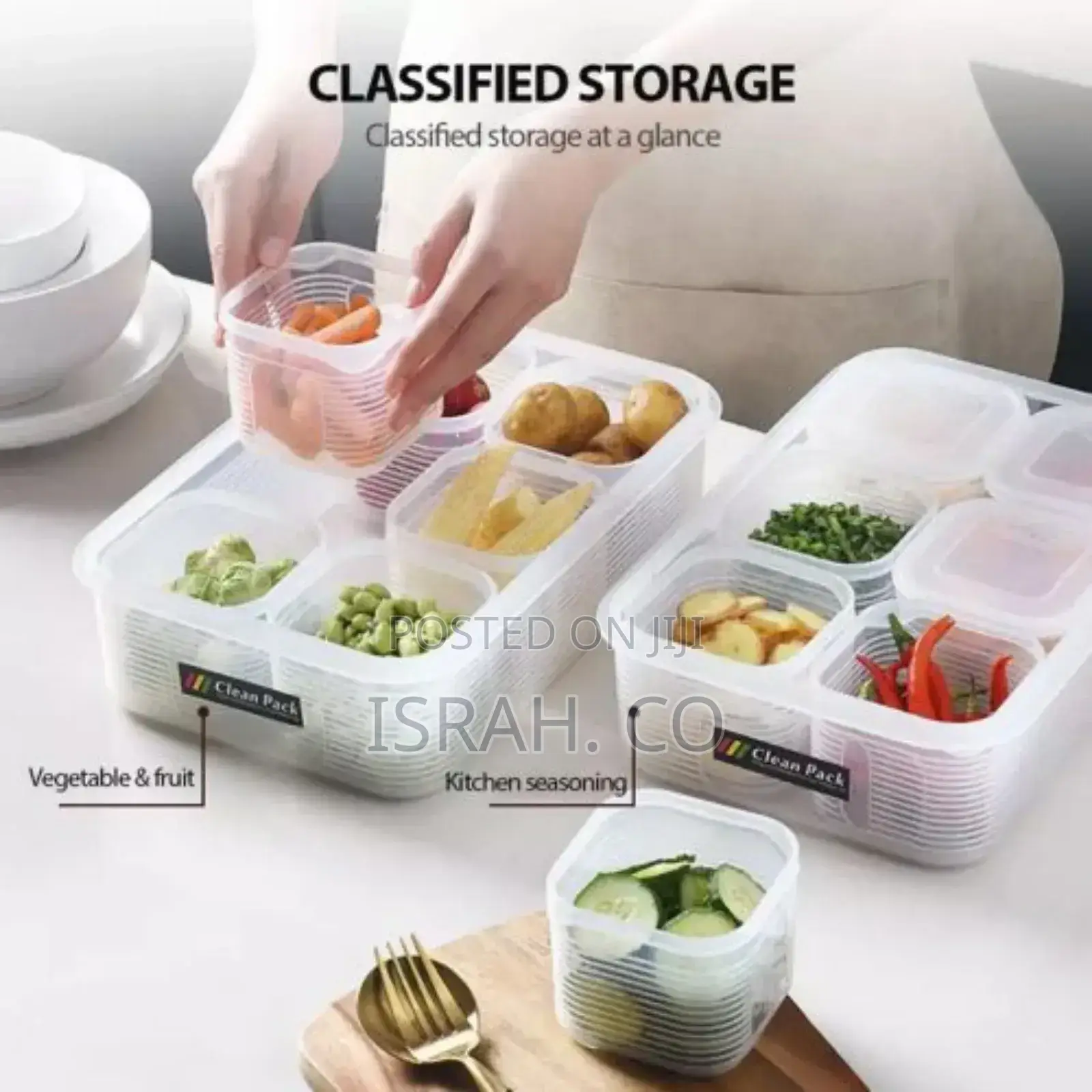 Plastic Food Storage Containers With 6 Removable Tins