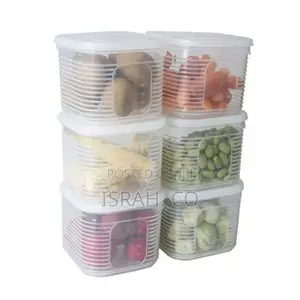 Plastic Food Storage Containers With 6 Removable Tins