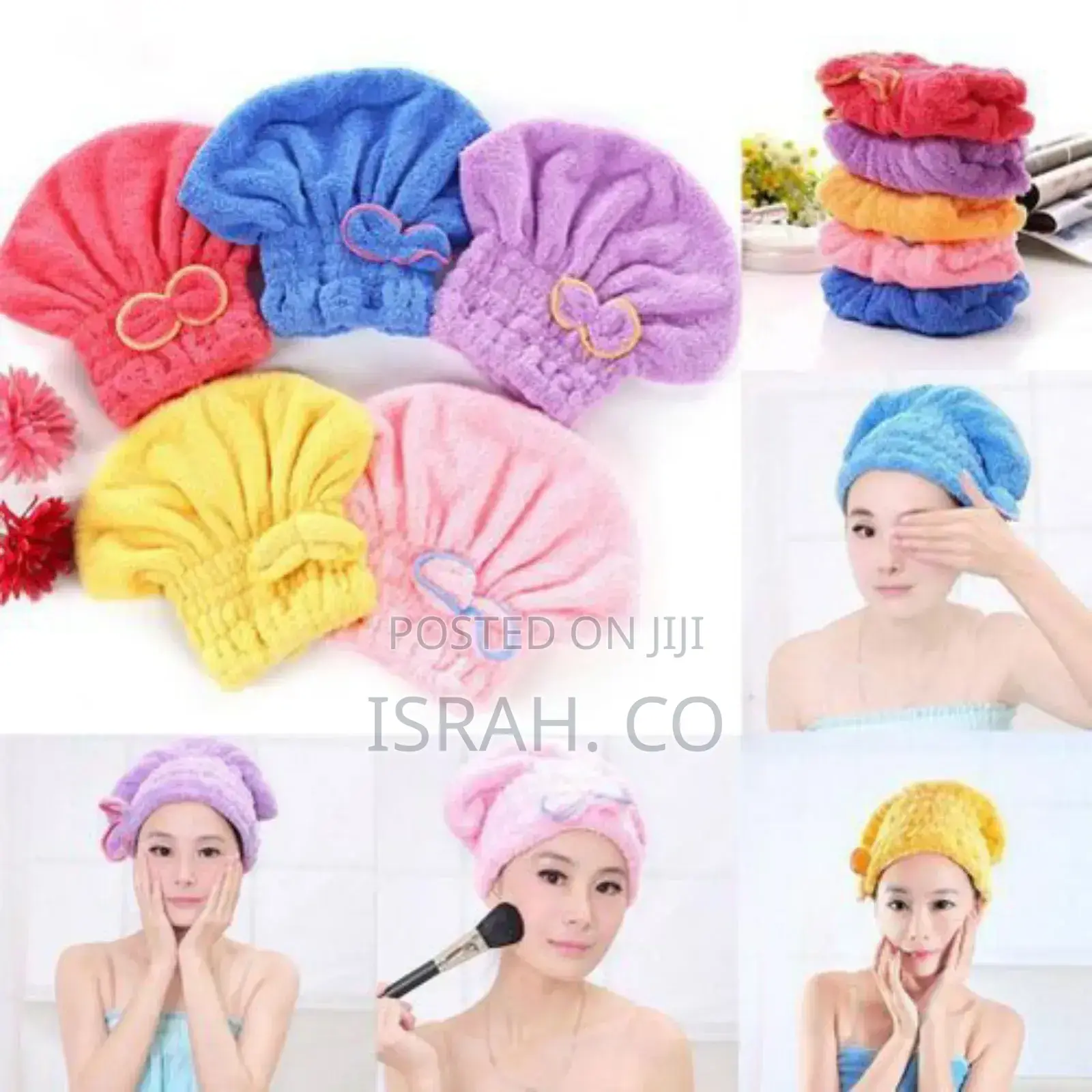 Hair Quick Drying Towel Bath Wrap Shower Cap Turban,