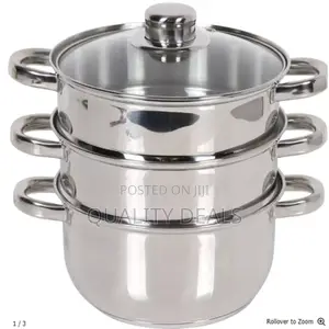 3 Layer Stainless Steel Food Saucepan and Steamer