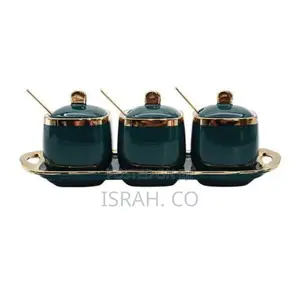 3 Piecesugar Bowl, Coffee,Tea Canister Storage Containers -