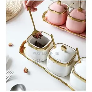 3 Piecesugar Bowl, Coffee,Tea Canister Storage Containers -