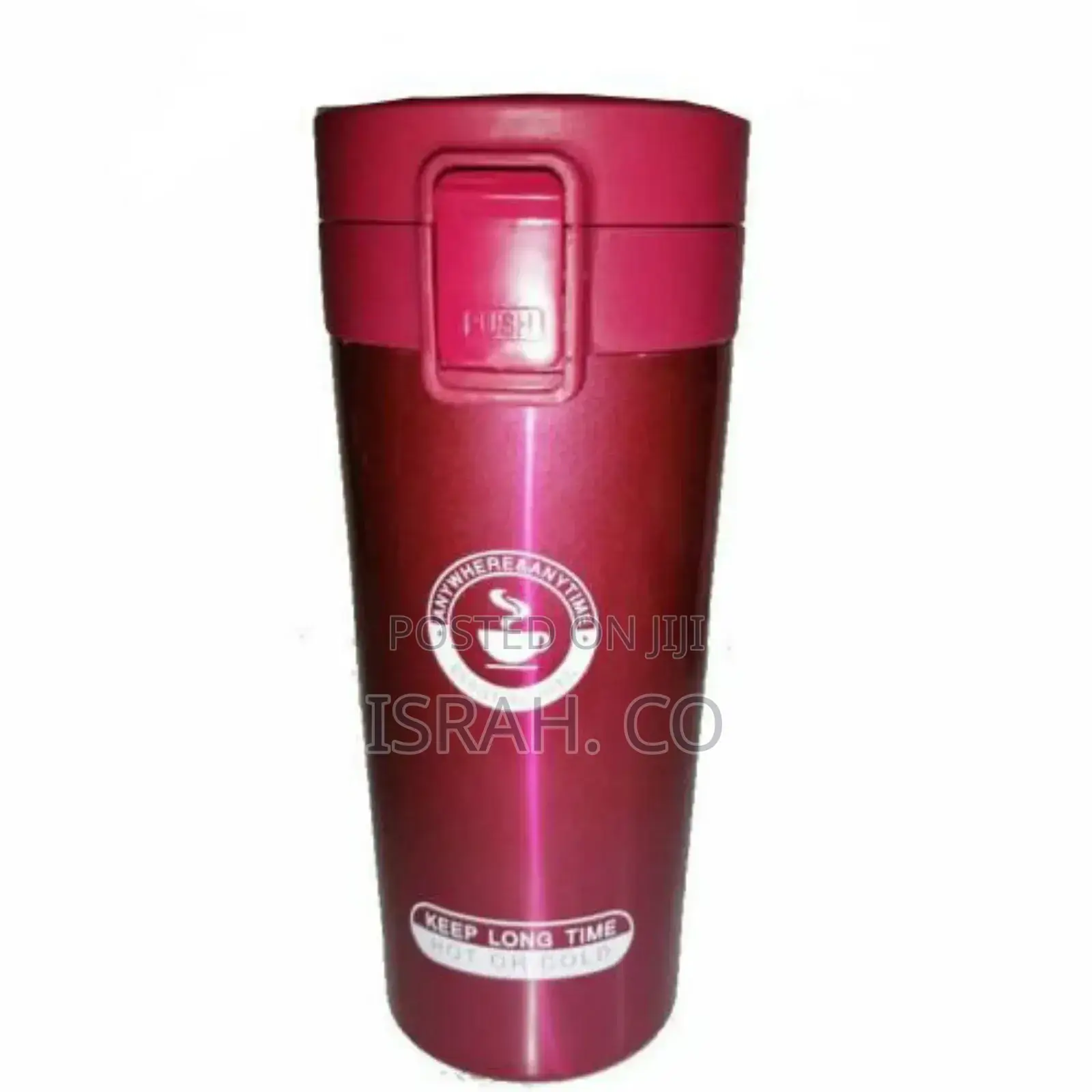 Stainless Steel Thermos Travel Mug Cup, 380 Ml - Pink