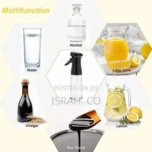 200ml Glass Cooking Vinegar Oil Sprayer Dispenser Bottle