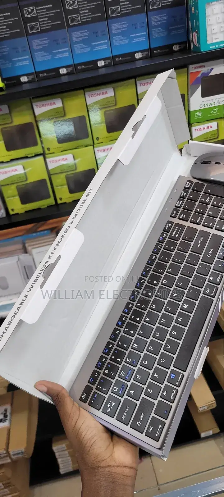 Slim Wireless Keyboard/Mini Optical Mouse/Usb Receiver
