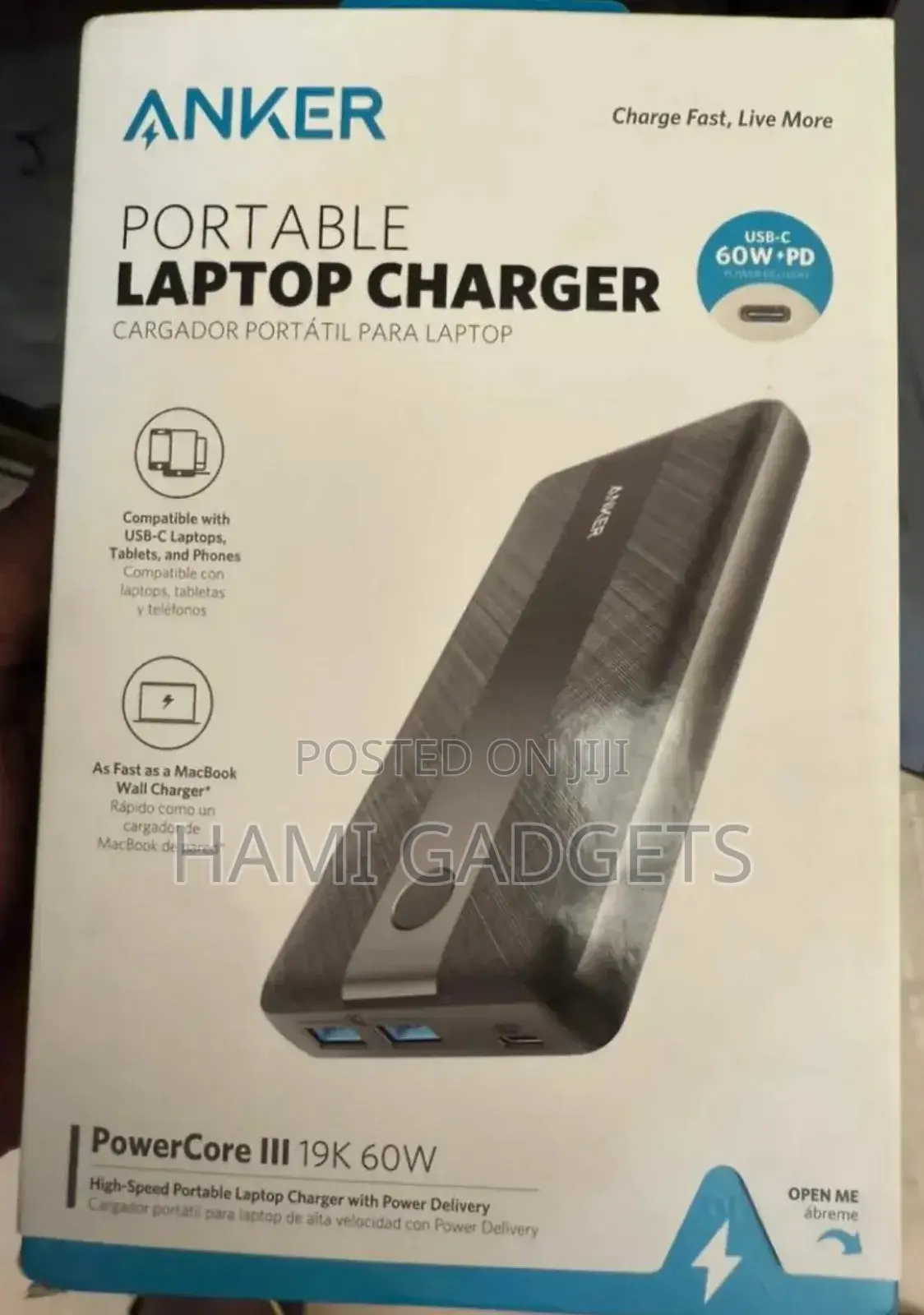 Anker Portable Laptop Charger Power Bank Type-C 19000amh 