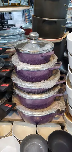 Dessini 10PC Die-Cast Granite Non-Stick Cookware Set -Purple
