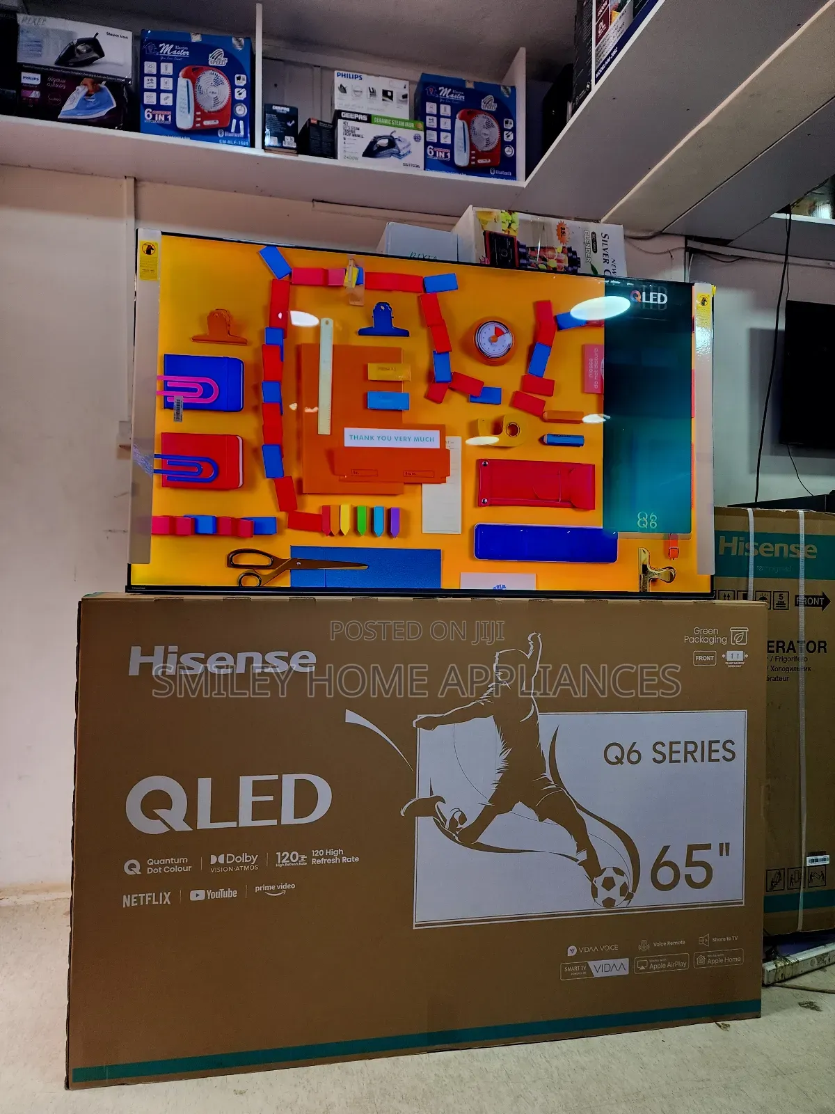 Newly Restocked Hisense Qled6 Series Vidaa Smart Tv 65inches