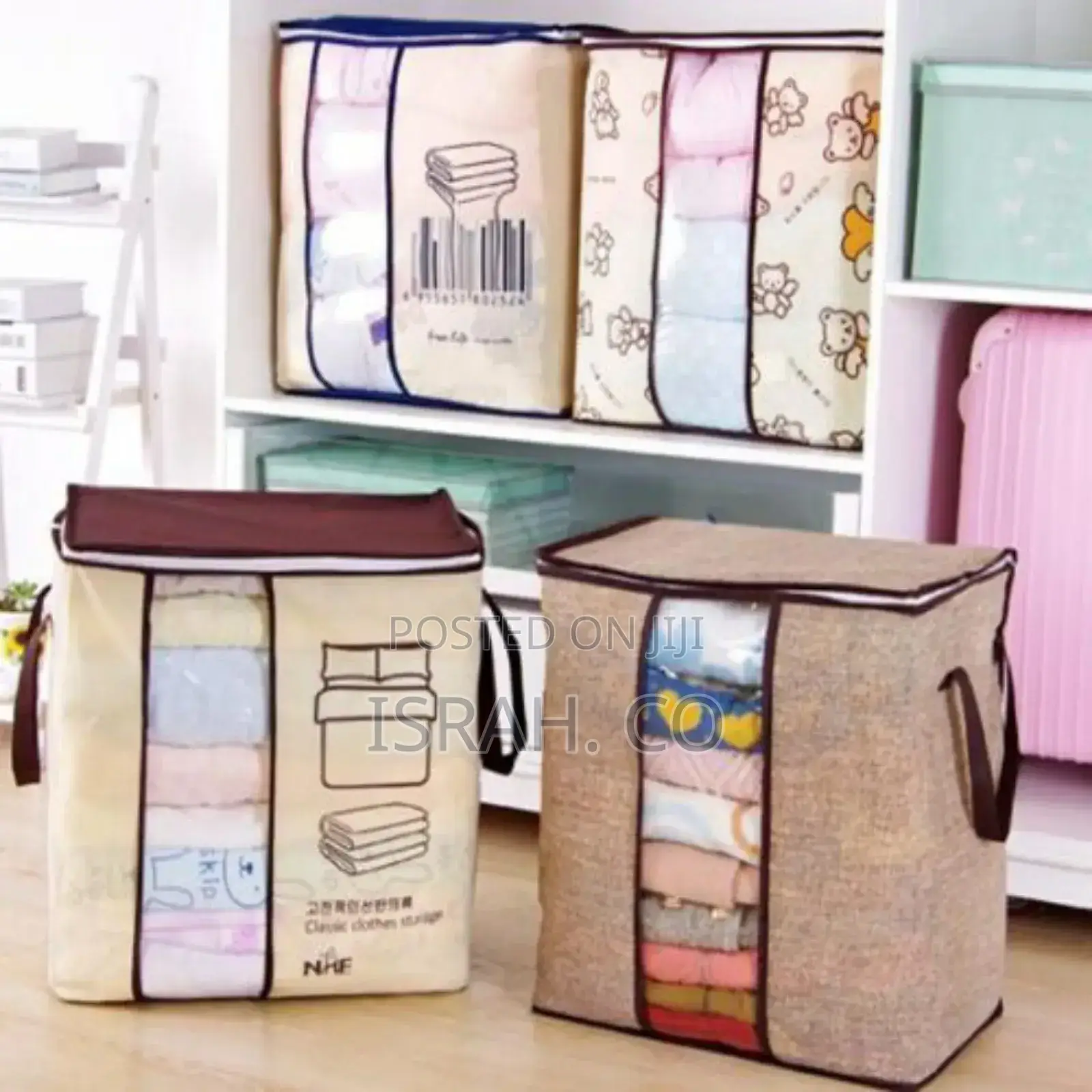 Clothes Storage Bag Organizerfor Pillowcaseblanket Bed Sheet
