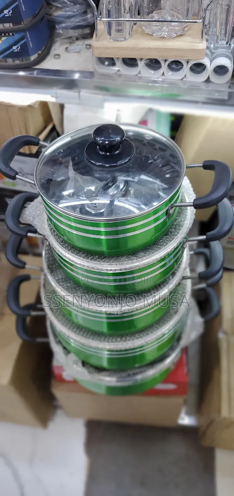 10PC Aluminum Cookware Set With Glass Lids - Non-Stick Pans