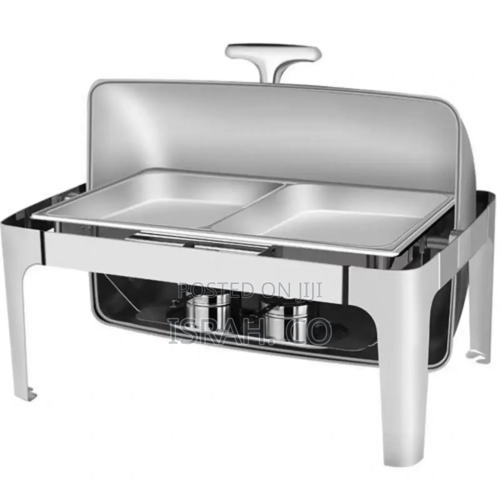 9l Double Roll Chafing Dish Glass Lid Buffet Food Warmers-