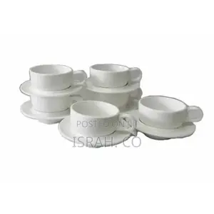 6 Pieces of Cuppucino Latte Espresso Coffee Cups 6 Saucers