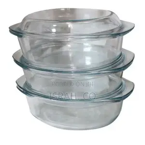 Temperedglass Caserole Serving Dishes/Bowls,3.5l-Colorless