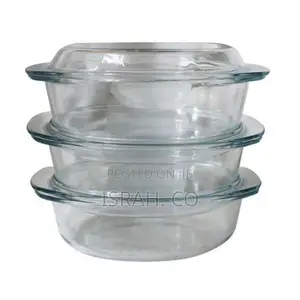 Temperedglass Caserole Serving Dishes/Bowls,3.5l-Colorless