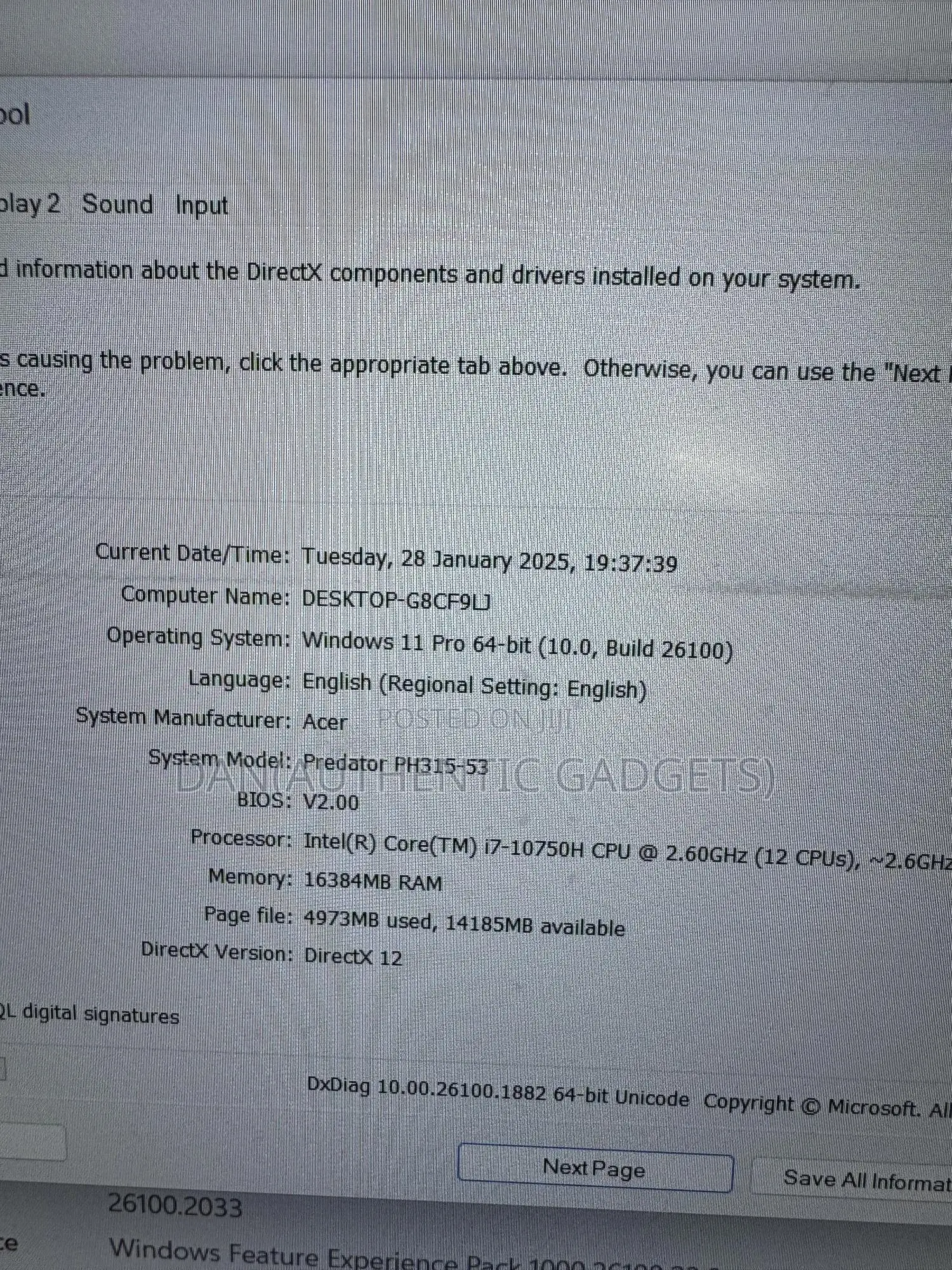 Laptop Acer Predator Helios 300 16GB Intel Core I7 SSD 512GB