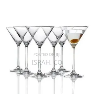 6 Pieces of Wine,Martini,Cocktails Glasses - Colorless