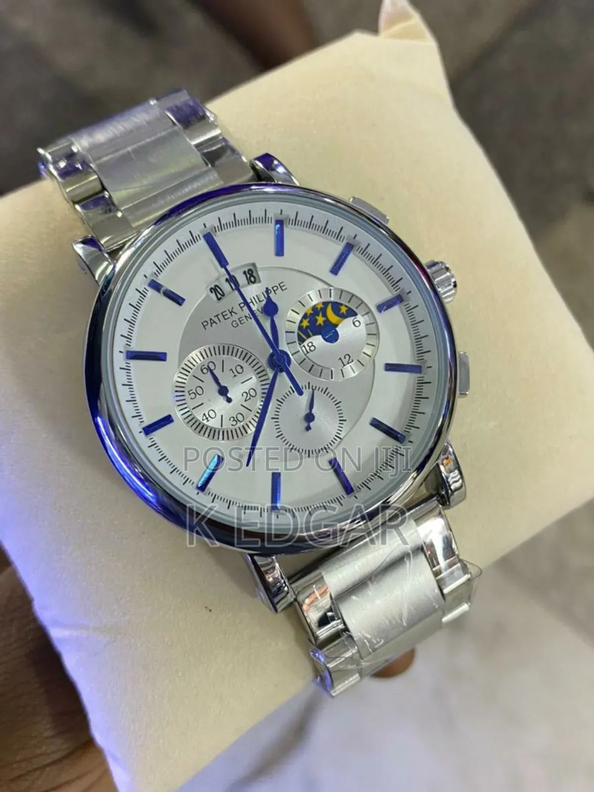 Silver Patek Philippe Geneve Watch