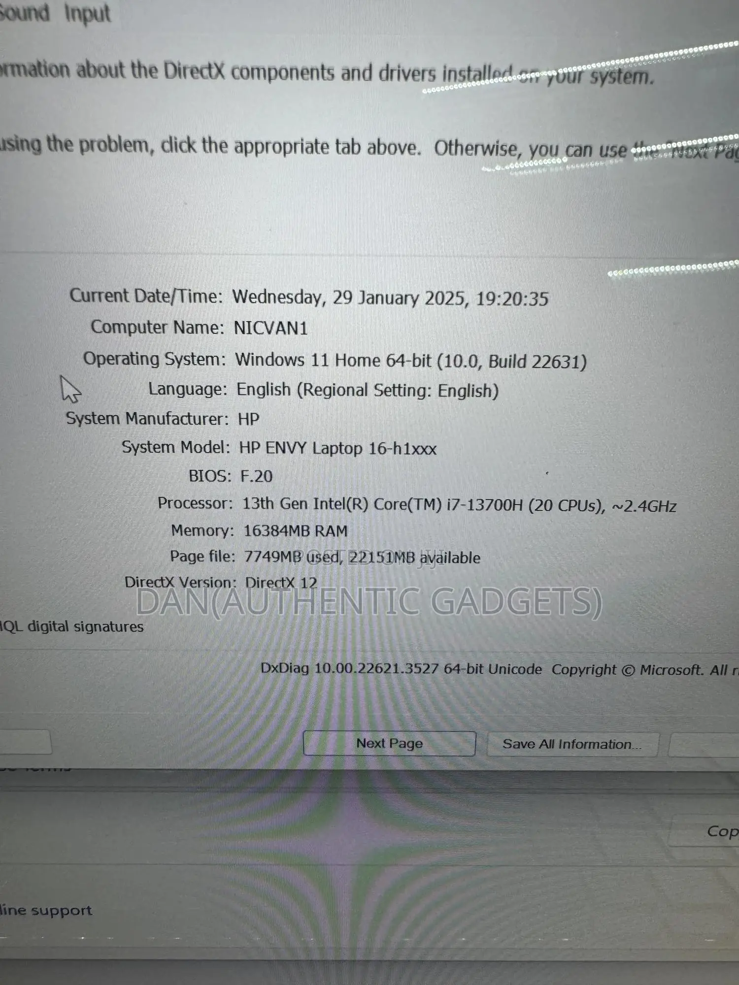 Laptop HP Envy 16 Gaming 16-H1023dx 16GB Intel Core I7 SSD 1T