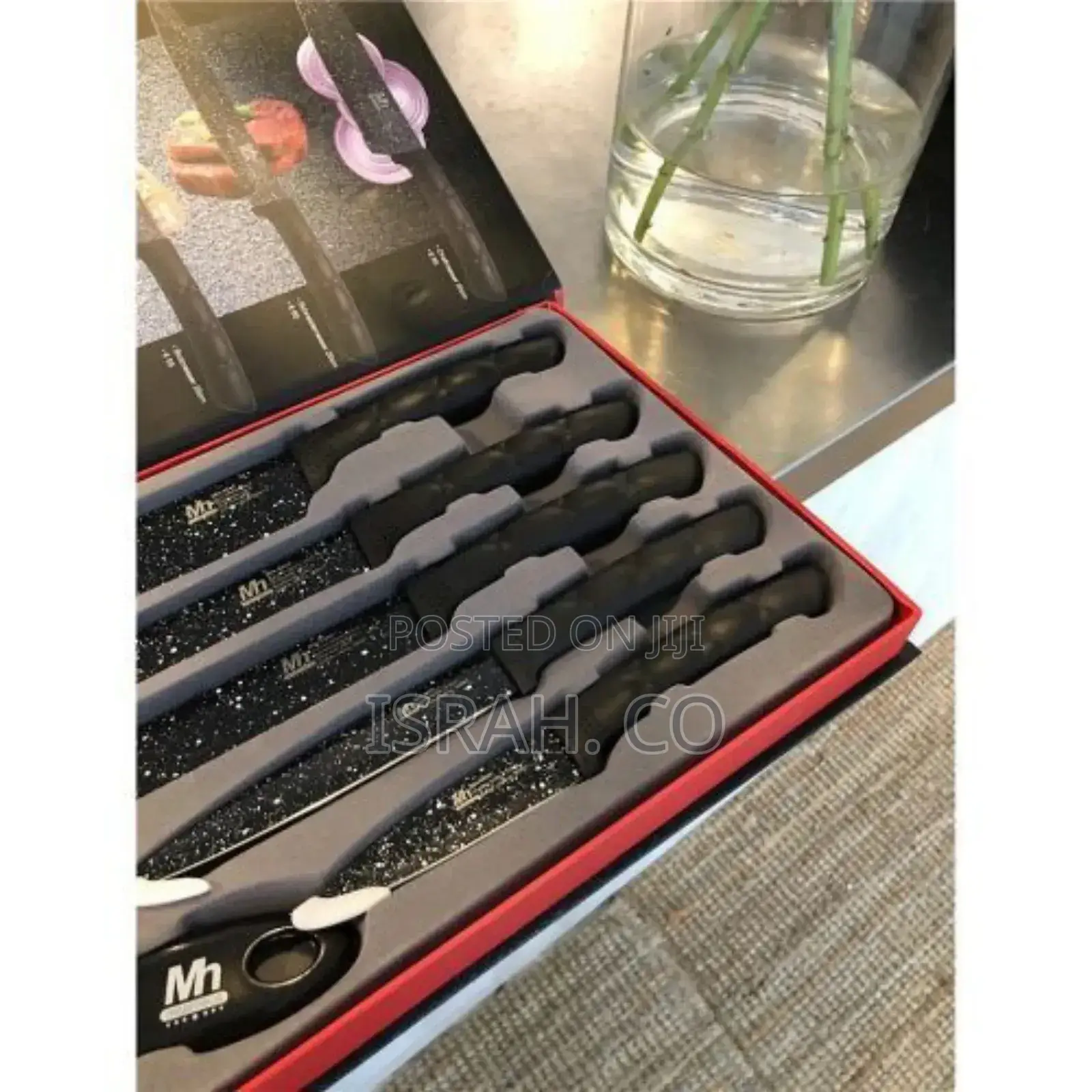 Loewe 6 Pieces of Kitchen Non-Stick Coating Knife Set -Black