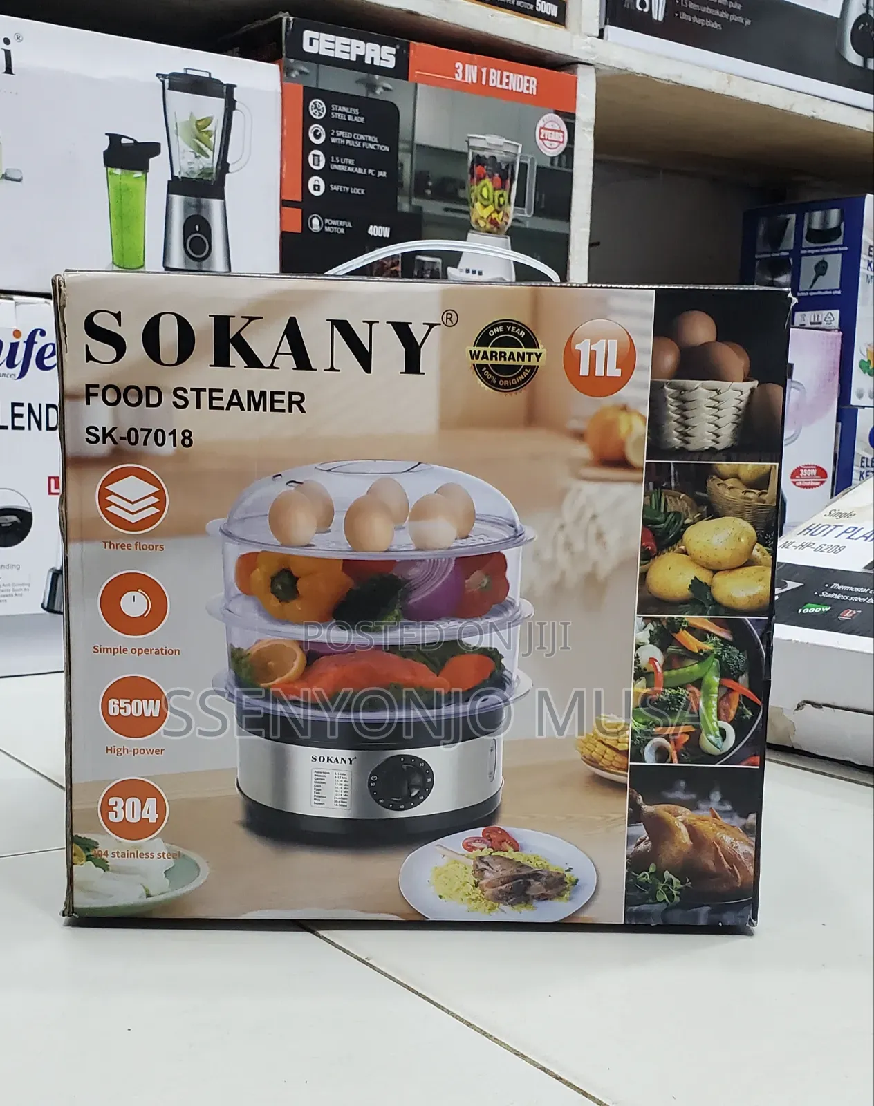 Sokany 11L Automatic Food Steamer - Large Capacity-Cooking