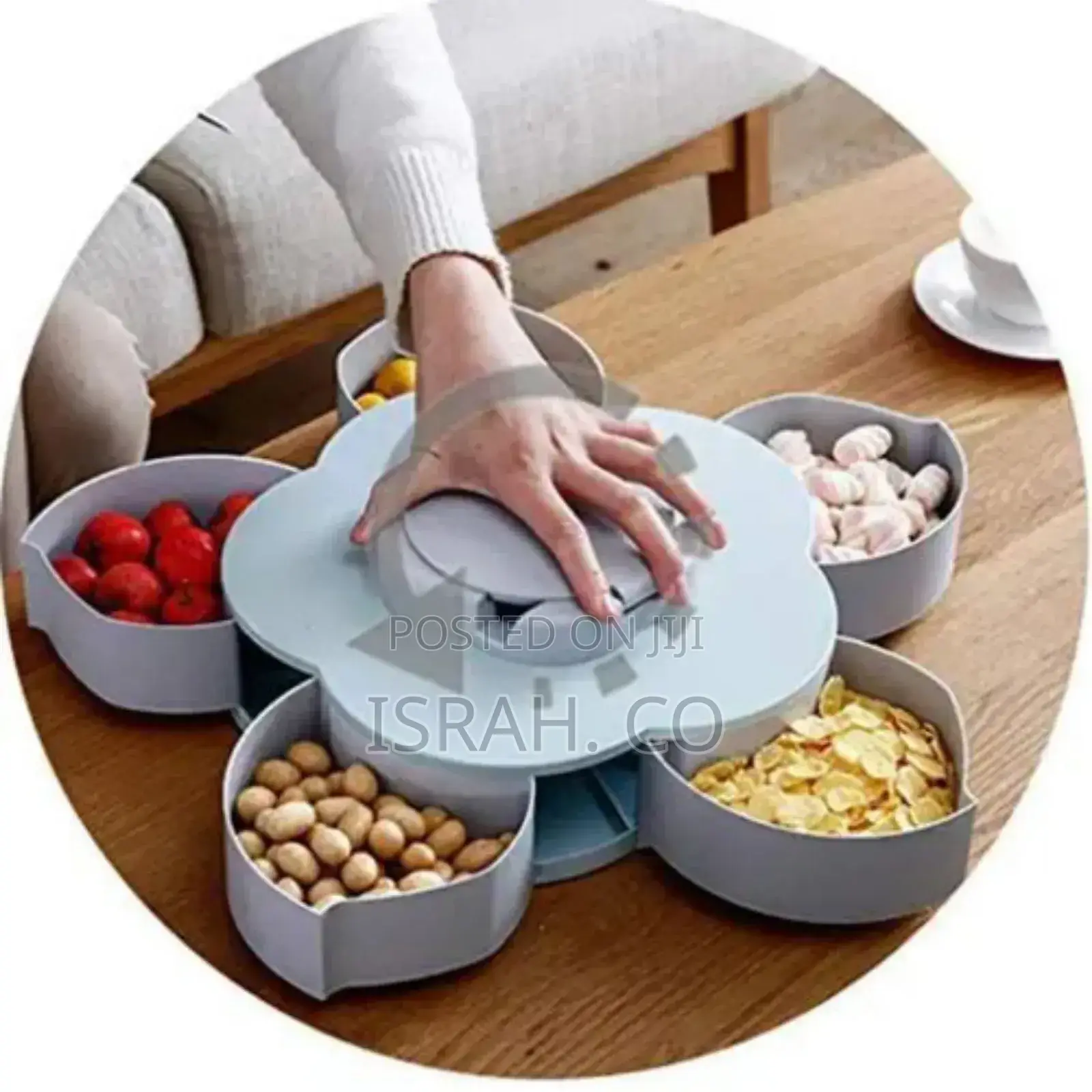 Candy Box Serving Tray Storage With Mobile Phone Stand,Blue.