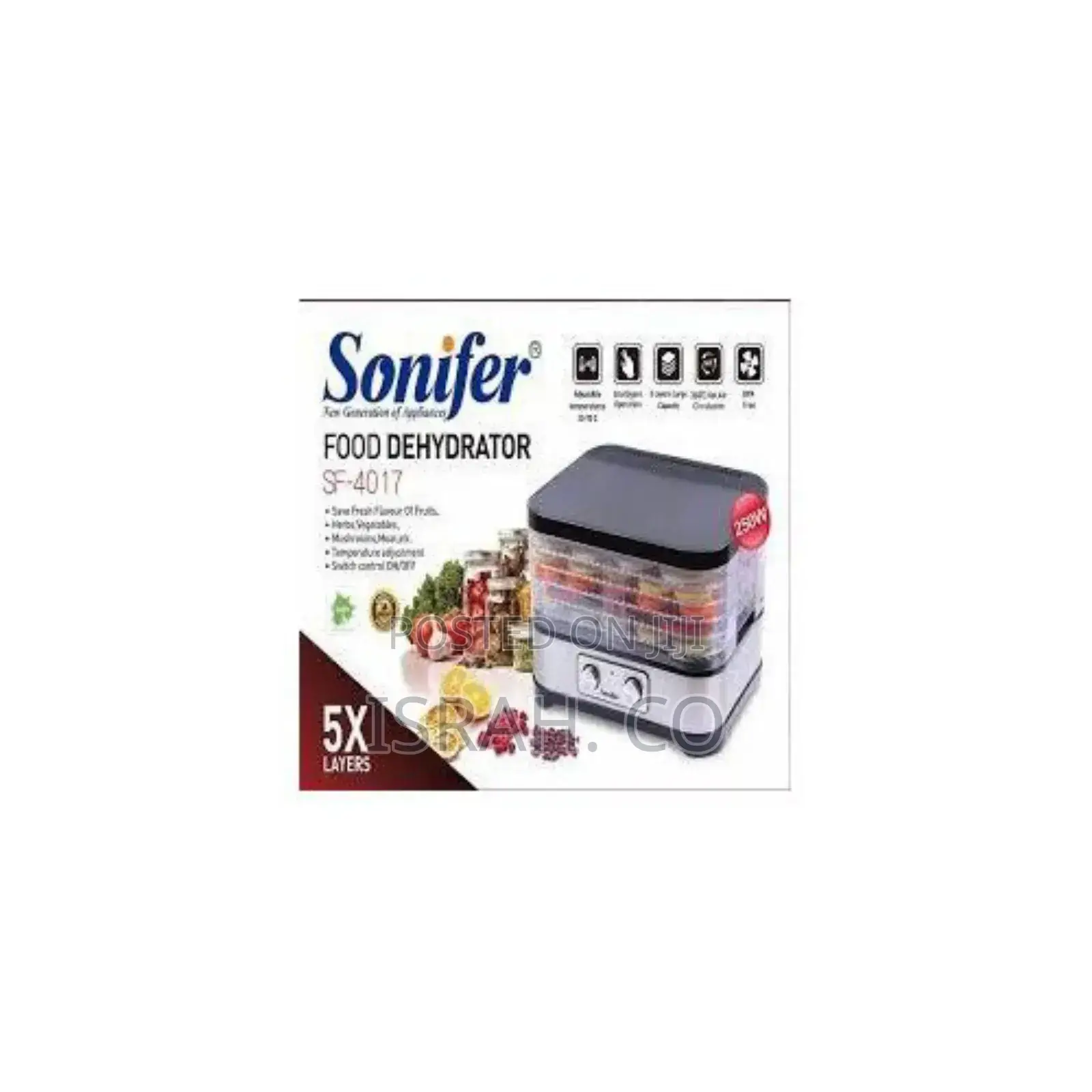 Sonifer 5 Tray Dry Fruit, Mini Food Dehydrator