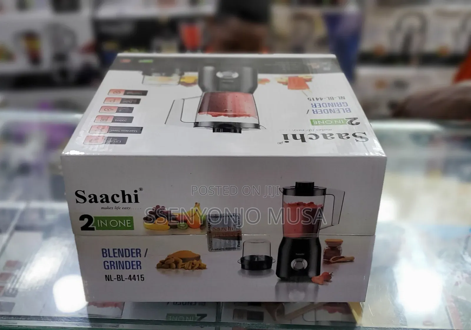 Saachi Nl-Bl-4415 2-in-1 Blender Grinder - 1.5l Stainless-