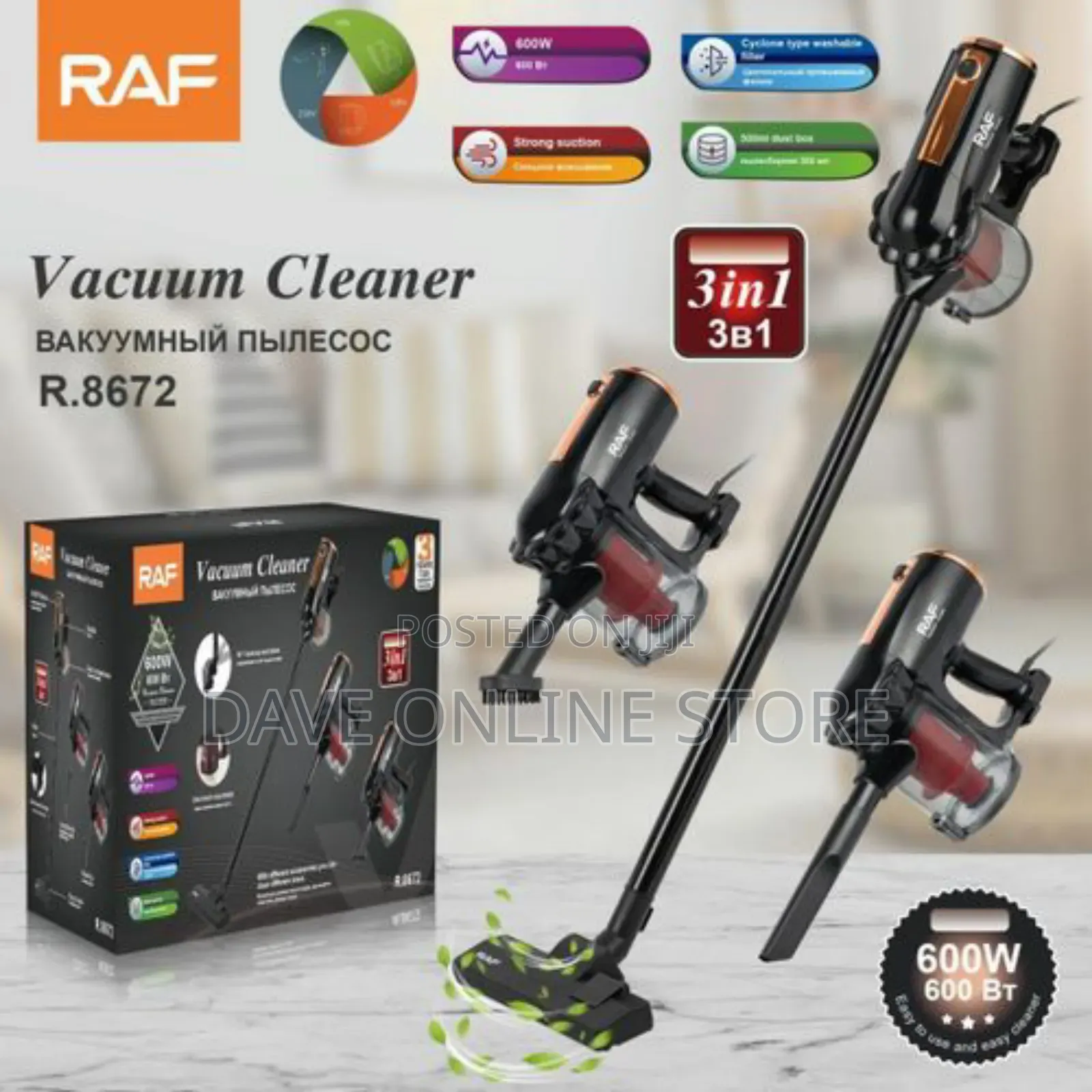 RAF Handheld Dust Collector, 600W 220V Vacuum Cleaner